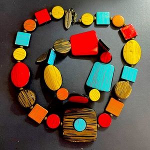 Funky Necklace and Bracelet Set